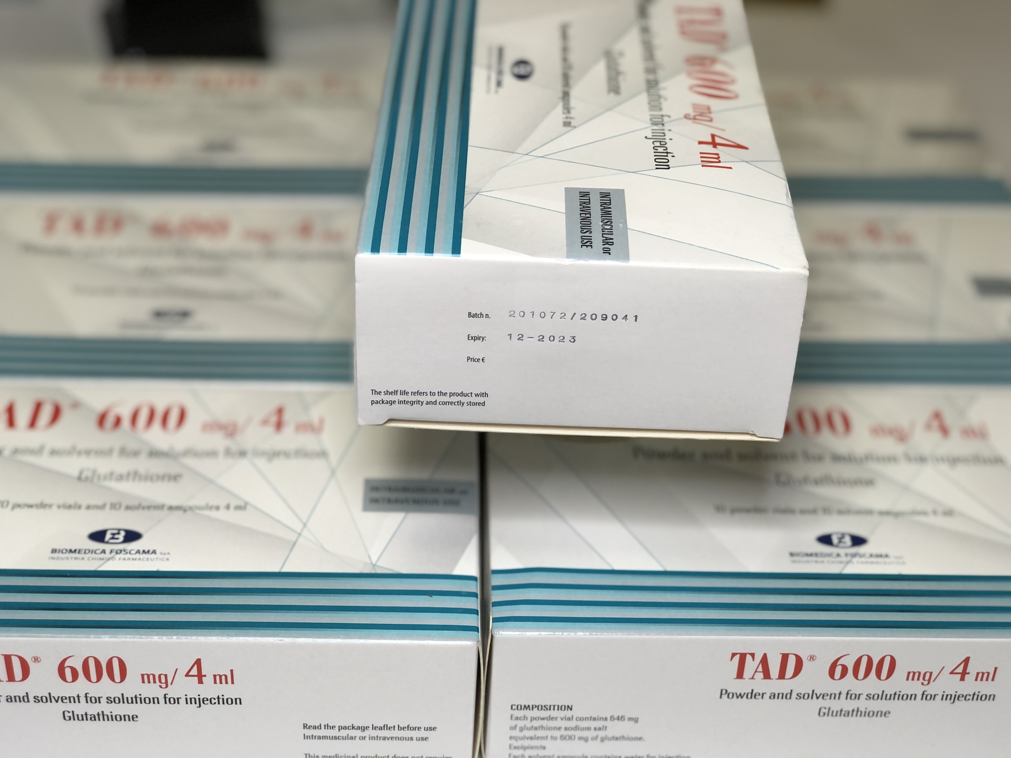 Глутатион ТАД 600 Италия Glutatione Tad600 600 мг по 4 мл для капельниц 10 ампул — изображение 3