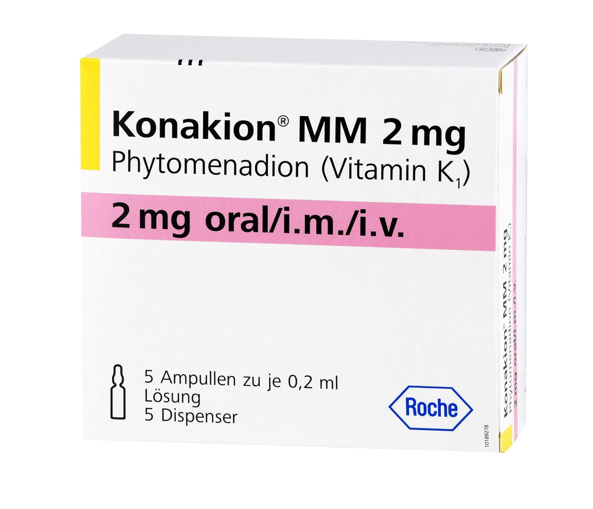 Конакион Витамин К1 фитоменадион Германия Konakion 2 мг в упаковке 5 ампул