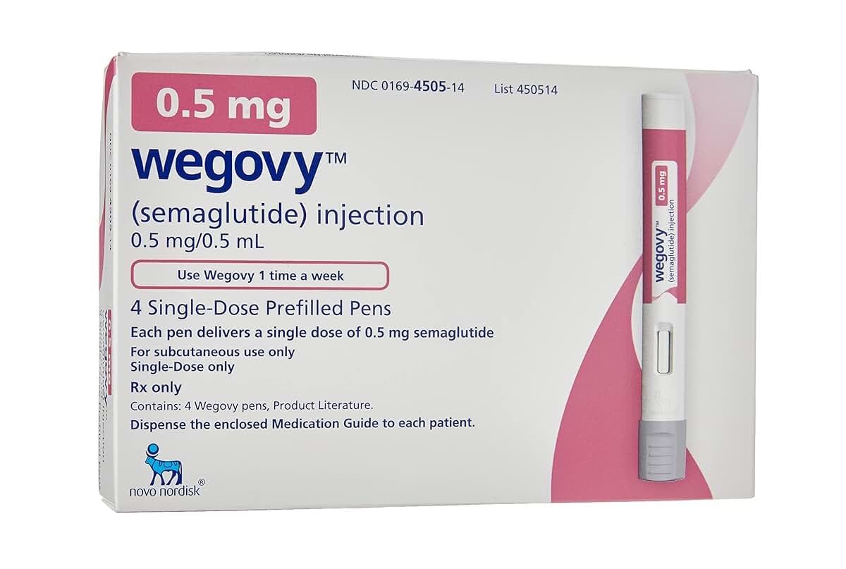 Вегови для похудения США Wegovy 0,5 мг семаглутид Novo Nordisk