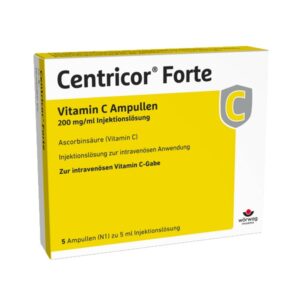Витамин С аскорбиновая кислота Германия 1000 мг 200мг/мл 5 ампул мл Centricor Forte Vitamin C ascorbic acid