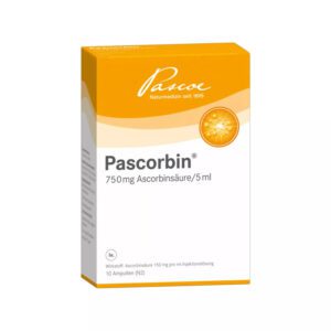 Витамин С аскорбиновая кислота Германия Pascorbin 750 mg/5 ml 10 ампул