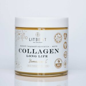 Коллаген пищевой живой Сollagen Long Life с витамином С в желе, 500 гр.